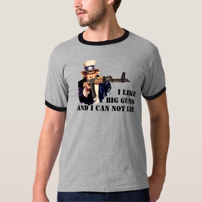 Camiseta AK-47 - tengo gusto de los ARMAS grandes y no (Anverso)