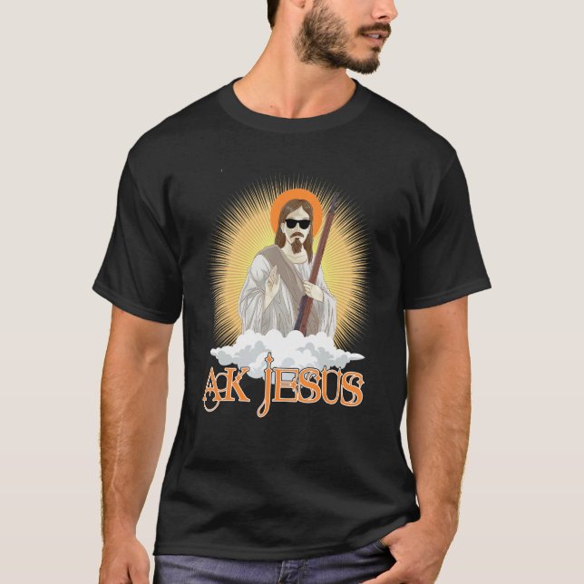 Camiseta AK Jesus Usa Gafas De Sol Nube Brillante_1 (Anverso)