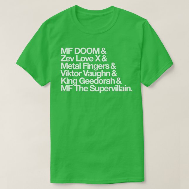 CAMISETA AKA MF DOOM (Diseño del anverso)
