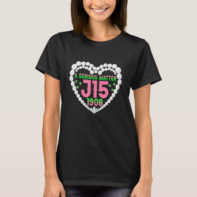 Camiseta Aka Women J15 Fundadora S Day 1908 Pearl Heart Tee (Anverso)