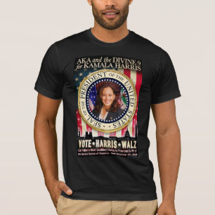 Camiseta AKA y los divinos nueve por Kamala Harris