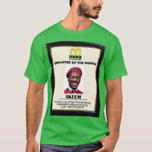 Camiseta Akeem, Empleado De McDowells Del Mes