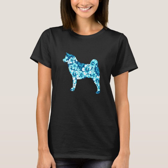 Camiseta Akita Aloha Hawaiian Dog (Anverso)