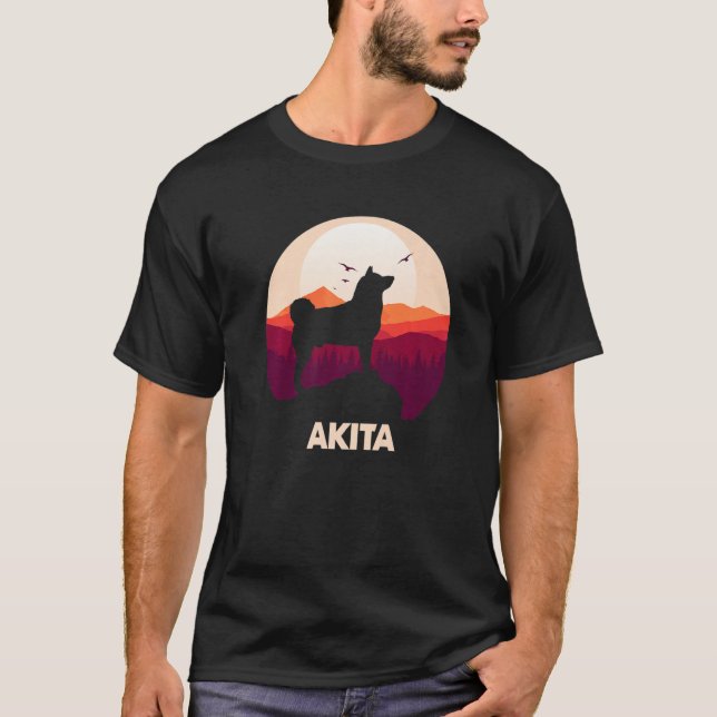 Camiseta Akita and Moon Halloween  1 (Anverso)