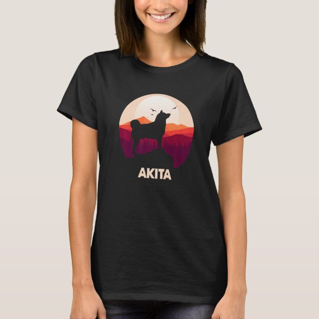 Camiseta Akita and Moon Halloween  1 (Anverso)