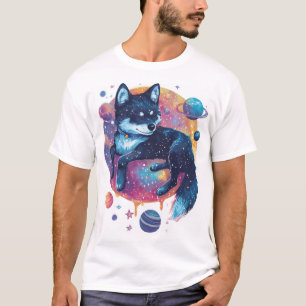 Camiseta Akita Astral - Perro Espacial Cósmico
