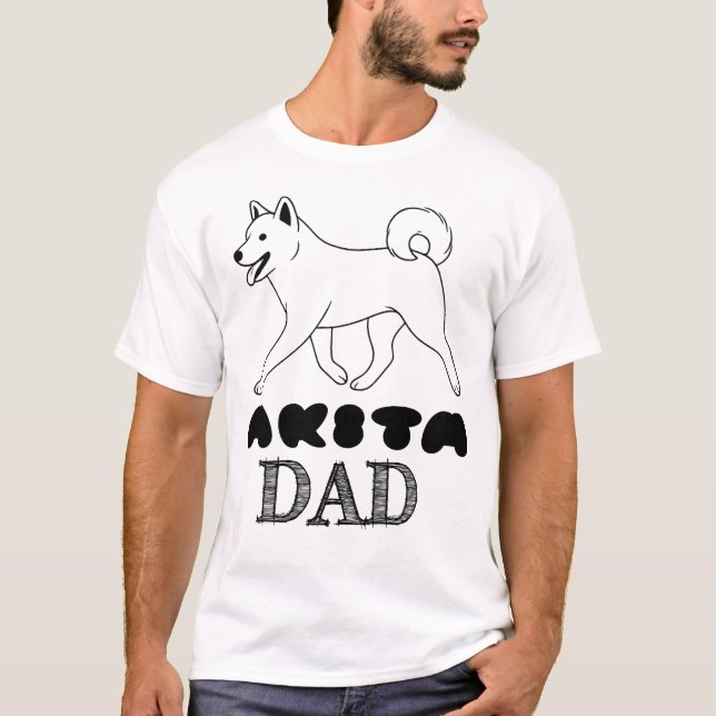 Camiseta Akita Dad T-Shirt (Anverso)