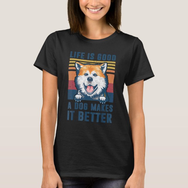 Camiseta Akita Dog Akita Dog Dad Mom Mujeres (Anverso)