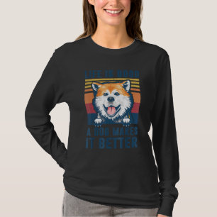 Camiseta Akita Dog Akita Dog Dad Mom Mujeres