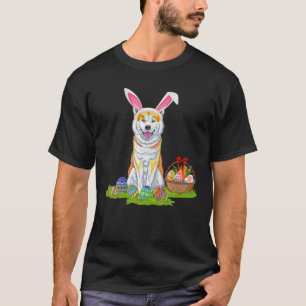 Camiseta Akita Dog Easter Huevo de Semana Santa Caza Bunny 