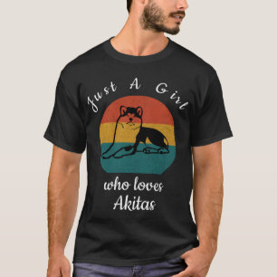 Camiseta Akita Dog Viñó A Un Chica Que Ama Akitas