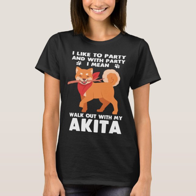 Camiseta Akita Dog Walkout With My Akita Inu (Anverso)