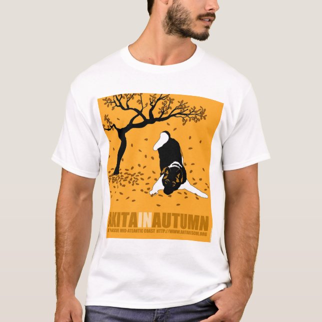 Camiseta Akita en otoño (Anverso)