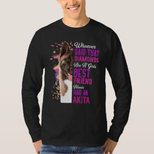 Camiseta Akita Es Un Chica Mejor Amigo Perro Mamá Mamá