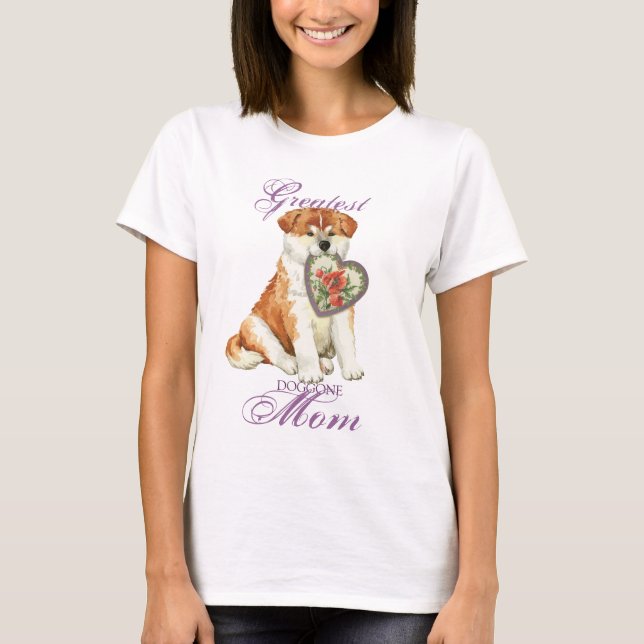 Camiseta Akita Heart Mom (Anverso)