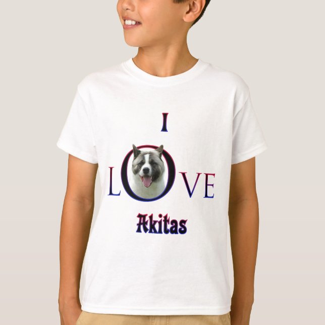 Camiseta Akita I Love (Anverso)