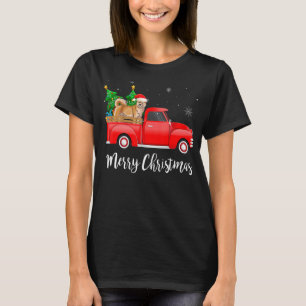 Camiseta Akita Inu Camión Rojo Árbol de Navidad Perro de Na