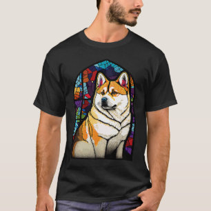 Camiseta Akita Inu Colorful Sed Glass Pop