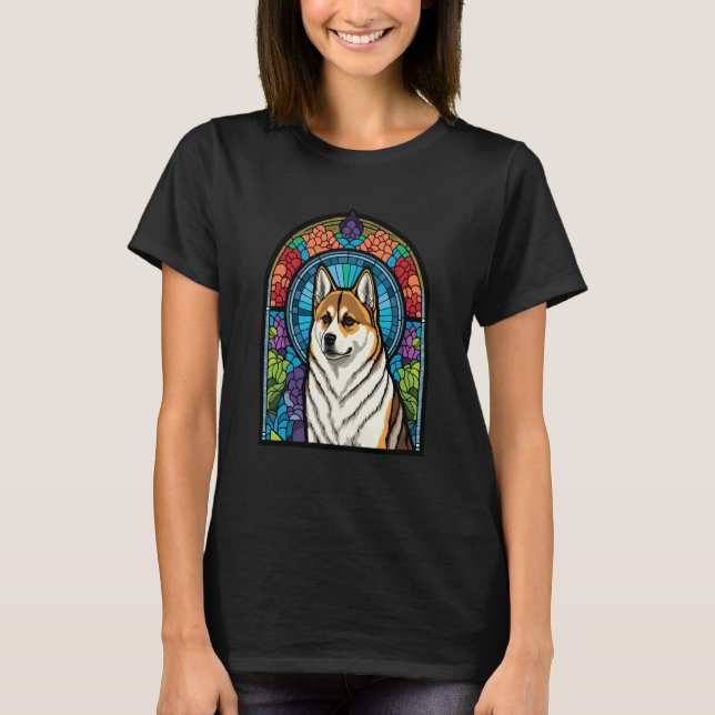 Camiseta Akita Inu Colorful Sed Glass Pop 5 (Anverso)