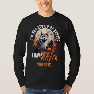 Camiseta Akita Inu Dog Ghost Funny Halloween