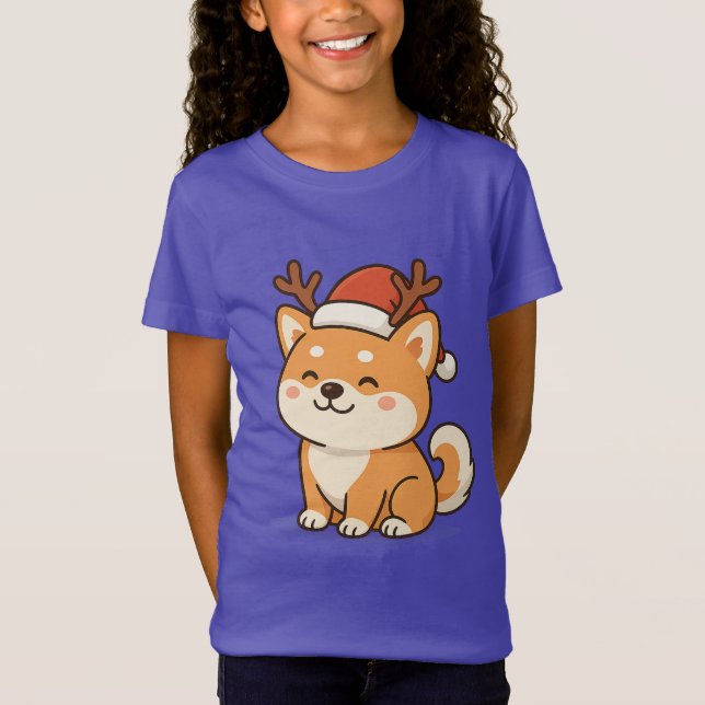 Camiseta AKITA INU FUNNY CHRISTMAS T-Shirt  (Anverso)