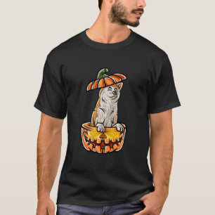 Camiseta Akita Inu Happy Halloween Pumpkin Dog Long Sleeve