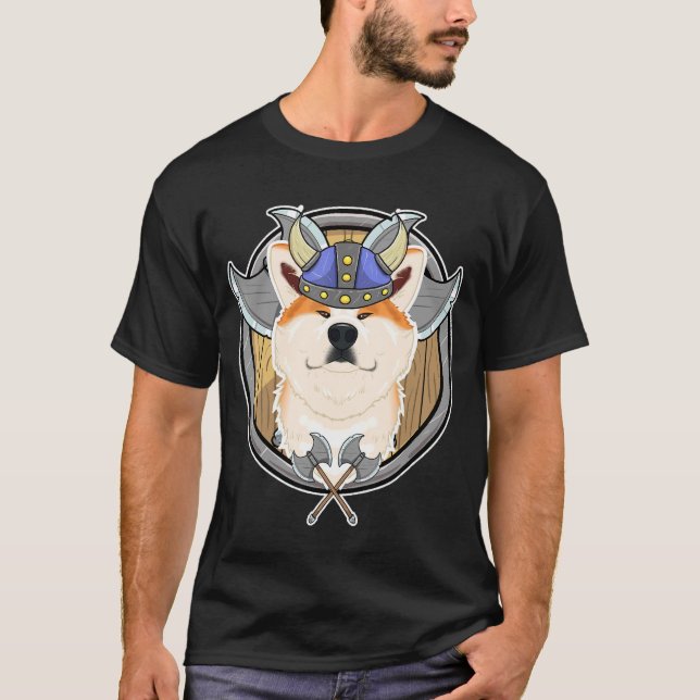Camiseta Akita Inu I Valhalla I Viking (Anverso)