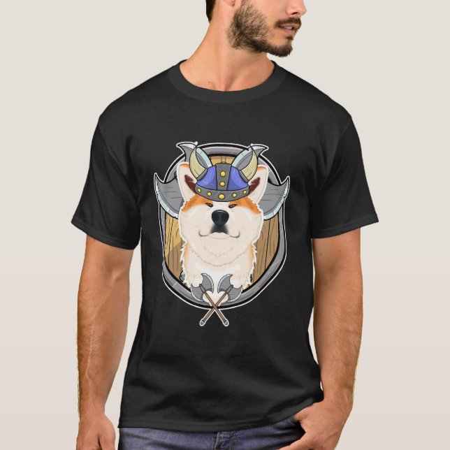 Camiseta Akita Inu I Valhalla I Viking (Anverso)