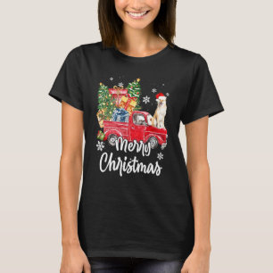 Camiseta Akita Inu monta Camión Rojo Feliz Navidad Pajama