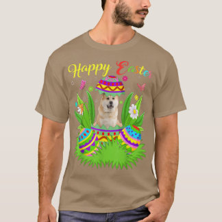 Camiseta Akita Inu Perro amante Floral Huevo de Pascua Grac