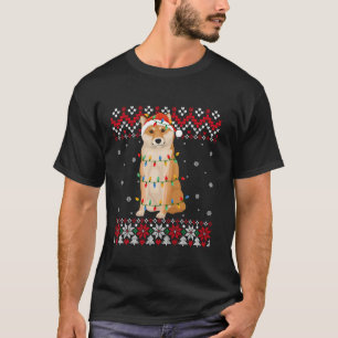 Camiseta Akita Inu Perro Santa Hat Hombres Mujeres Niños Fe