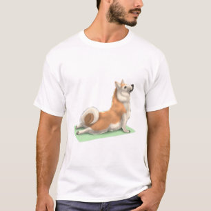 Camiseta Akita Inu Perro Yoga Pose Meditación Zen Workout E