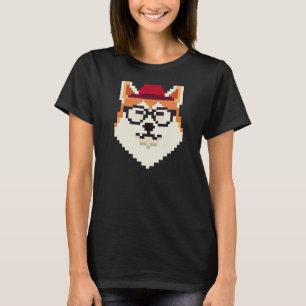 Camiseta Akita Inu Pixel Dog Shiba Retro