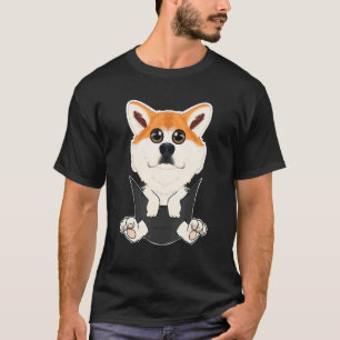 Camiseta Akita Inu Puppy En El Bolsillo I Cute Akita Inu