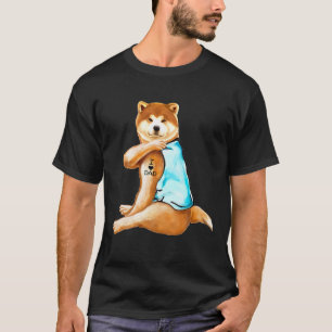 Camiseta Akita Inu Tattoos I Love Dad Dog Lover Gige