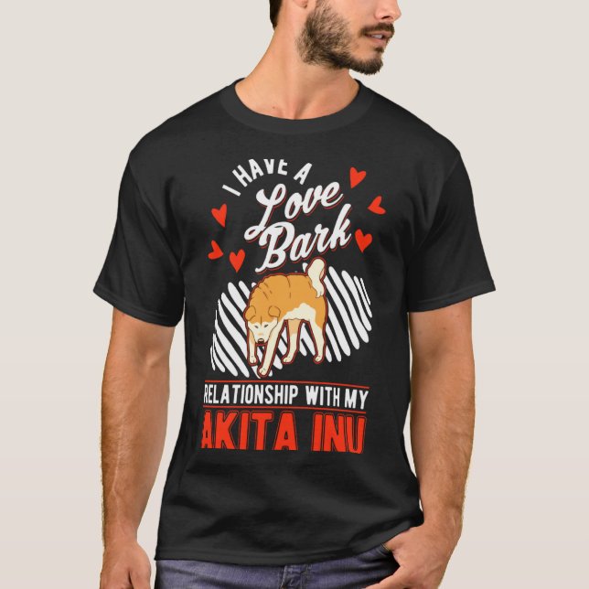 Camiseta Akita Inu Valentines Day Japanese Akita  (Anverso)