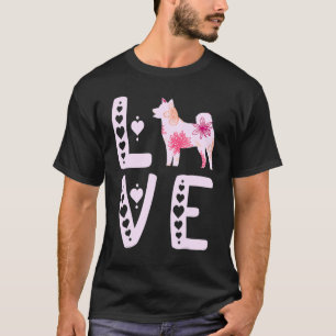 Camiseta Akita Love Heart Shiba Inu Akita Dog  Akita Inu Pu