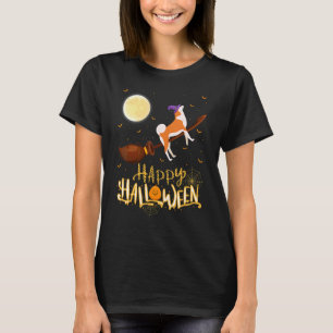 Camiseta Akita monta bruja escopeta Akita perro Halloween