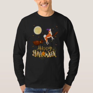 Camiseta Akita monta bruja escopeta Akita perro Halloween
