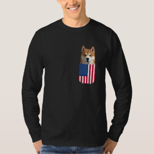 Camiseta Akita Perro Bandera Americana Patriótica 4 de Juli
