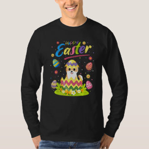 Camiseta Akita Perro Gracioso Huevo de Pascua Akita Feliz P
