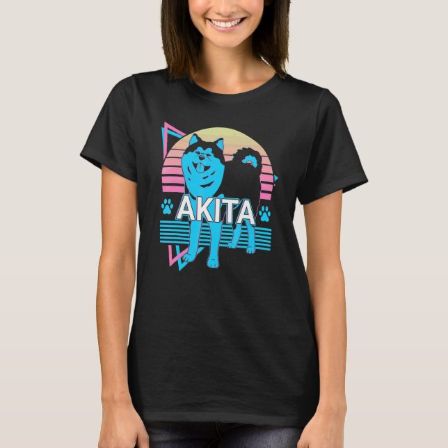 Camiseta Akita Retro (Anverso)