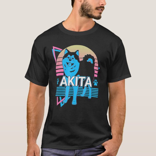 Camiseta Akita Retro (Anverso)