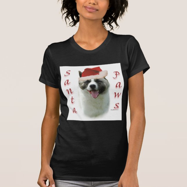 Camiseta Akita Santa Paws (Anverso)