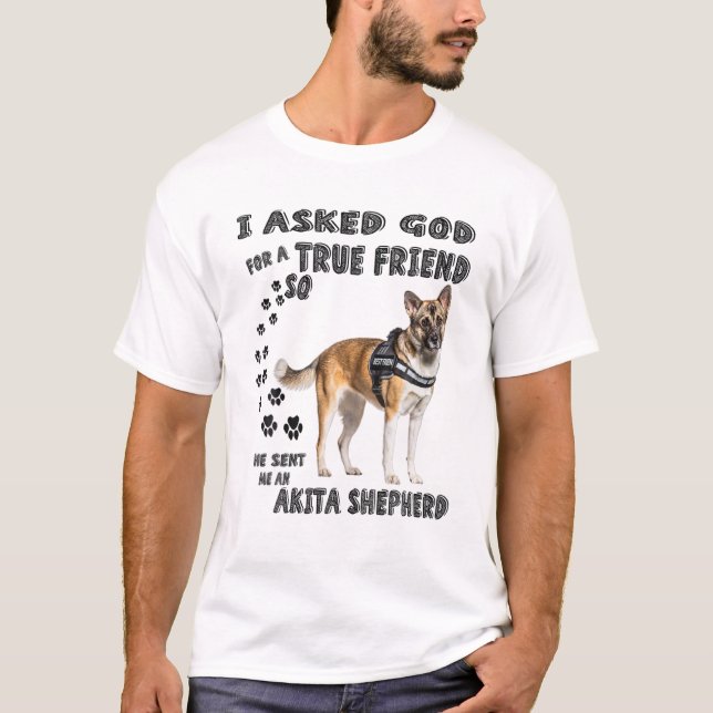 Camiseta Akita Shepherd cita a mamá papá disfraz, Shepkita  (Anverso)