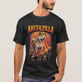 Camiseta Akitazilla Giant Akita Dog Monster Movie Parody