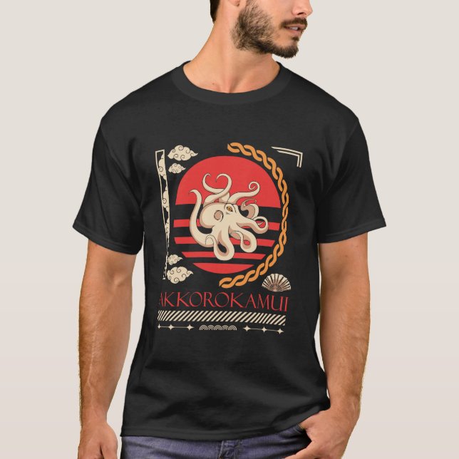 Camiseta Akkorokamui Gigante Octopus Calzado Japonés (Anverso)