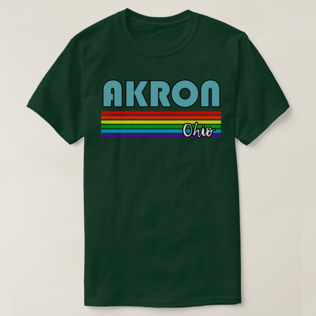 Camiseta Akron Ohio Orgullo Akron Gift LGBT Simpatizante LG (Diseño del anverso)