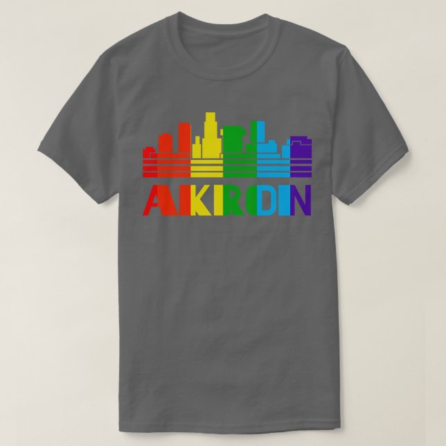 Camiseta Akron Orgullo Akron LGTB Regalo de simpatizante LG (Diseño del anverso)