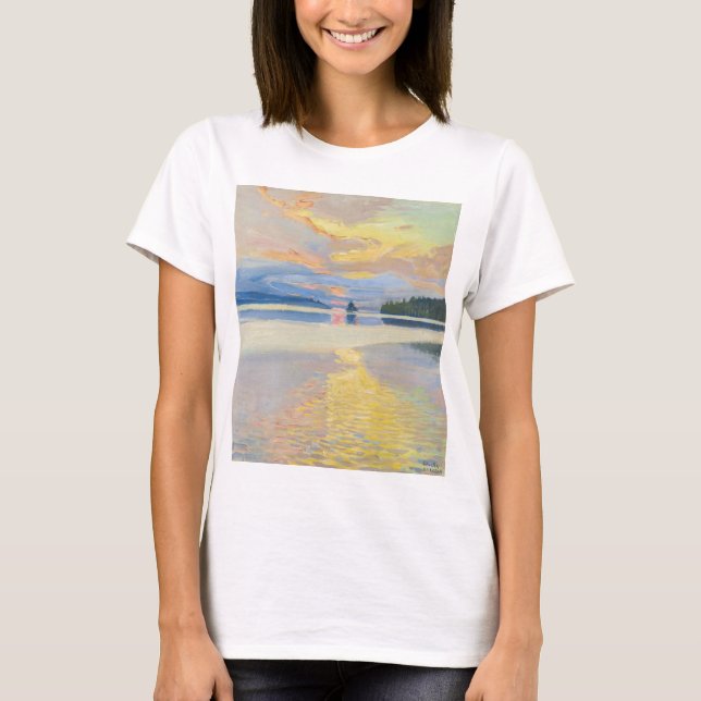 Camiseta Akseli Gallen-Kallela - Atardecer sobre el lago Ru (Anverso)